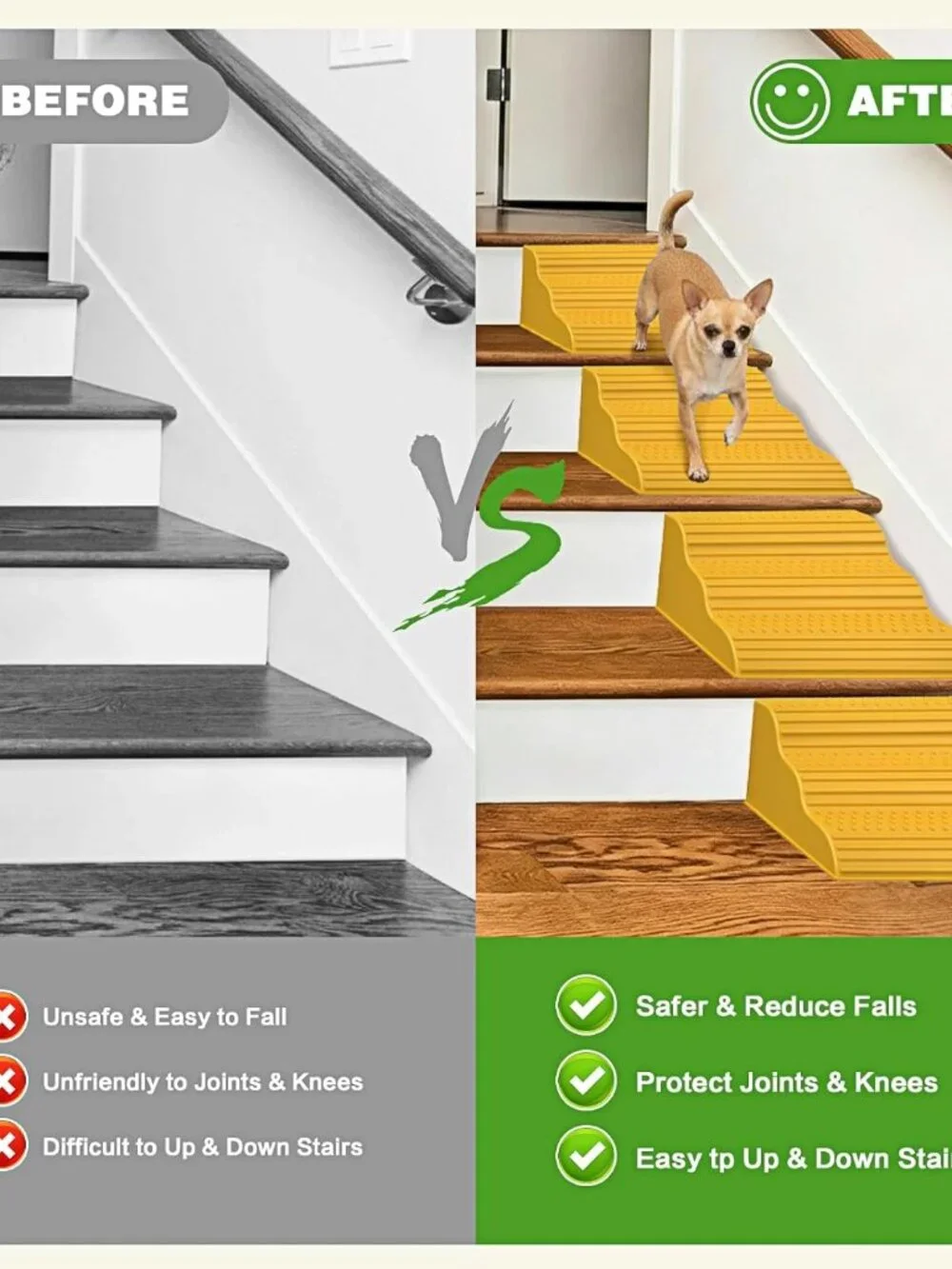 Moderate 3-Step Stair Ramp for Aged & Injured Pets 6PCS
